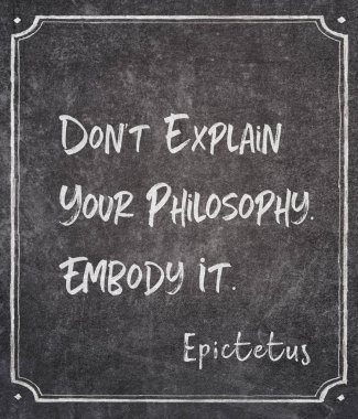 o Epictetus somutlaştırmak