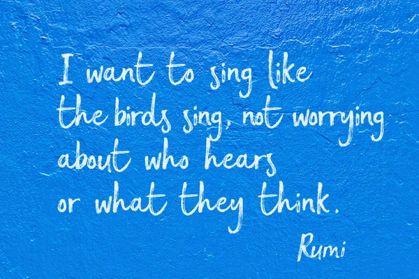 Como los pájaros cantan Rumi — Foto de Stock