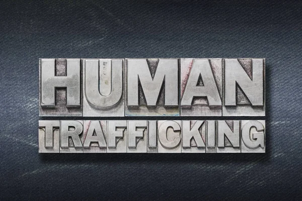 Human trafficking phrase — Stock Photo, Image