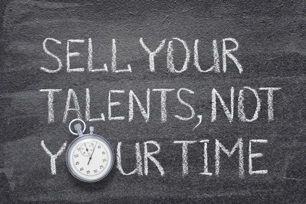 Talente verkaufen, nicht Zeitmessung — Stockfoto