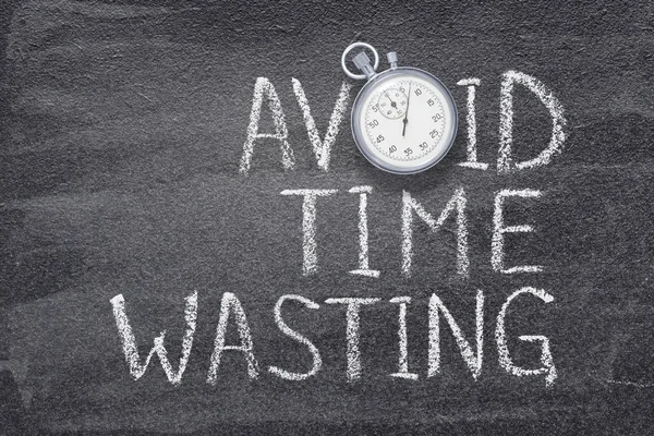 Evitar perder el tiempo reloj — Foto de Stock