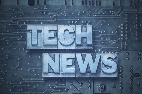 Tech news bl - PC board — Stockfoto