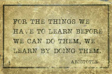 Aristoteles yaparak öğrenmek