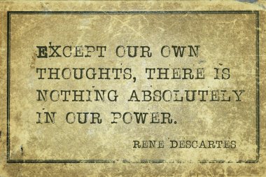 kendi düşünceleri Descartes
