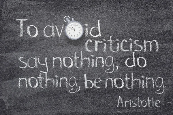Avoid criticism Aristotle — Stock Photo, Image