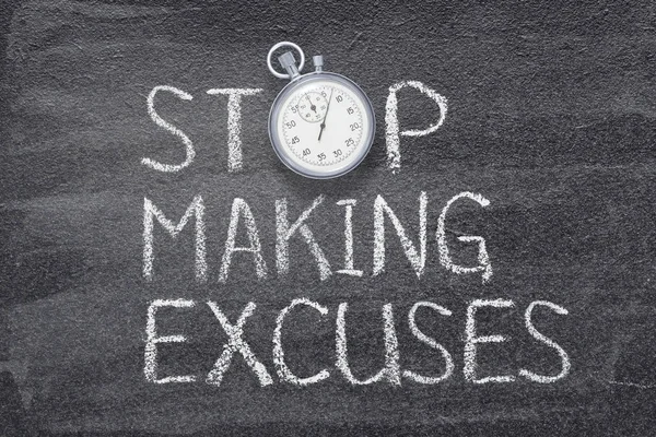 Dejar de hacer excusas reloj — Foto de Stock