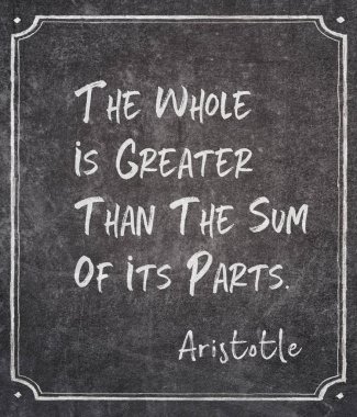 parçalarının toplamı Aristoteles