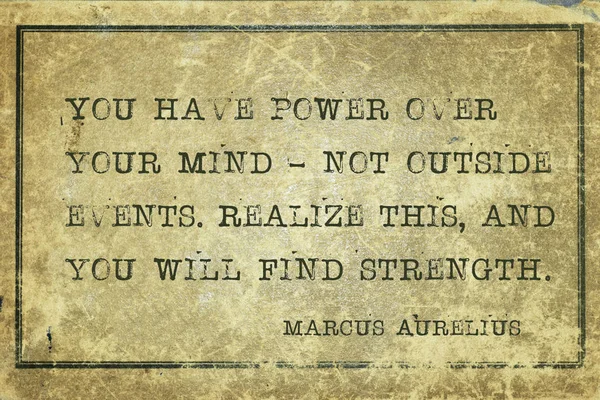 Poder sobre a mente MAurelius — Fotografia de Stock