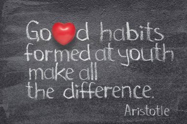habits formed Aristotle clipart