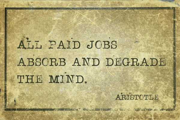 Empregos remunerados Aristóteles — Fotografia de Stock