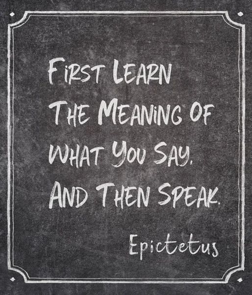 Then speak Epictetus — Stock Photo, Image