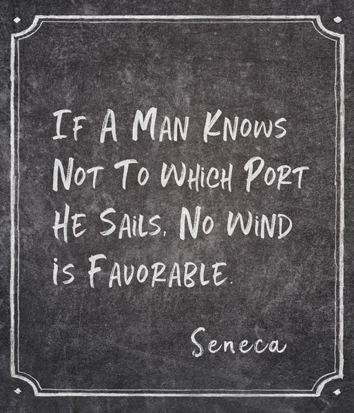 Wiatr jest korzystny cytat Seneca — Zdjęcie stockowe