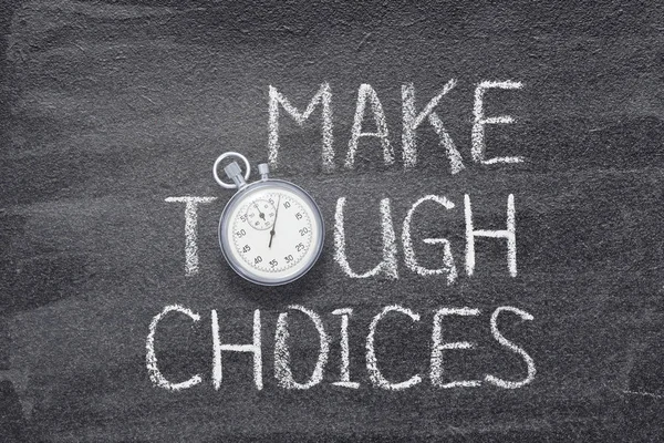 Make tough choices watch — Stock Photo, Image