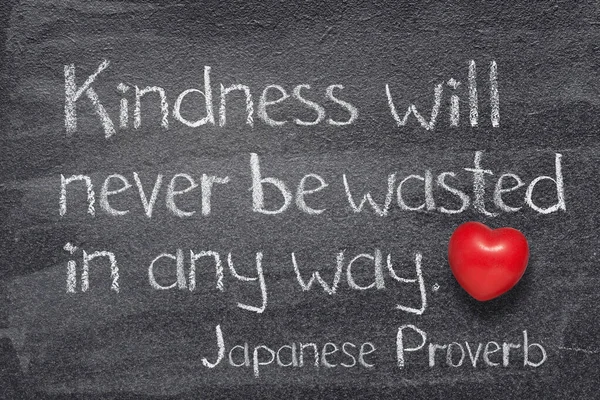 Amabilidad Nunca Desperdiciará Ninguna Manera Proverbio Japonés Escrito Pizarra Con — Foto de Stock