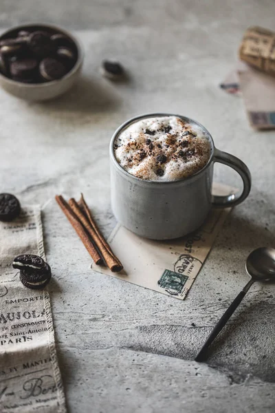 Cioccolata Calda Tavolo — Foto Stock