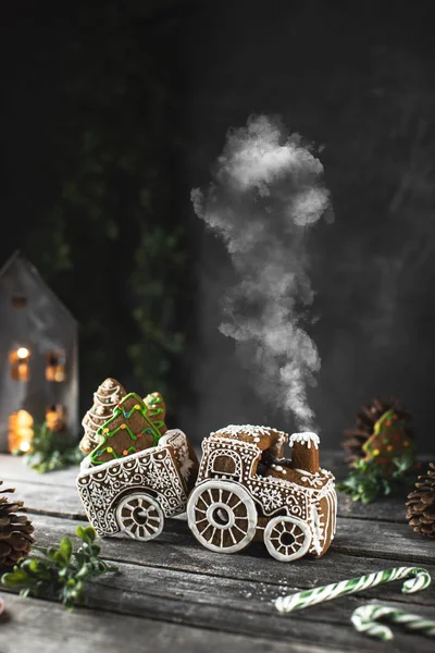 Ginger Bread Car Tabletop New Year Concept Royalty Free Stock Images