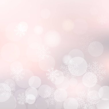 Kar taneleri ve parlak bokeh ışıkları ile vektör Noel arka plan. Mutlu Noeller ve Happy yılbaşı parti el ilanları, davetiye, afiş, broşür, poster, broşür, vb için vektör tasarım.