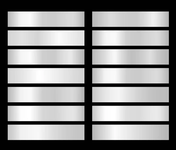 Weißer Verlauf Platin Silber Chrom Aluminiumfolie Textur Gradient Template Vektor — Stockvektor