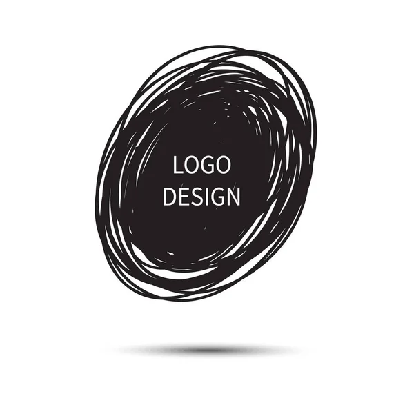 Conception Logo Vecteur Dessiné Main Doodle Croquis Gribouiller Élément Conception — Image vectorielle