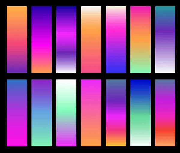 Gradients Colorés Vecteur Couvertures Gradient Écran Avec Fond Abstrait Moderne — Image vectorielle