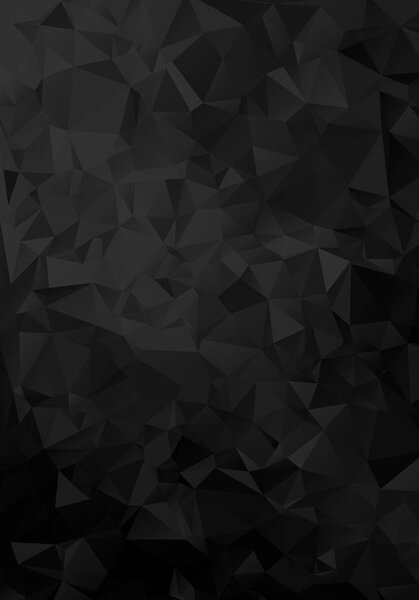Векторный черный геометрический фон. Вертикальный геометрический фон в градиенте Оригами
