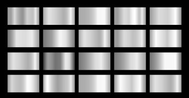 Gümüş Metalik, krom, alüminyum, platin, çelik, demir metal folyo doku degrade şablonu