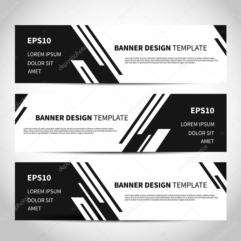 Banners vector design or headers web template