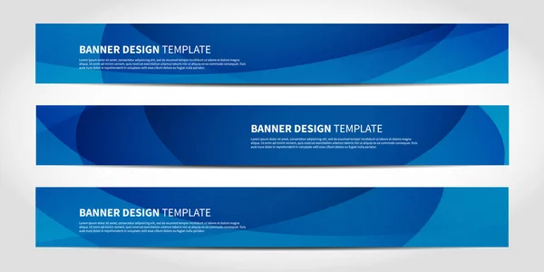 Vector banners with abstract geometric blue background — Stock Vector