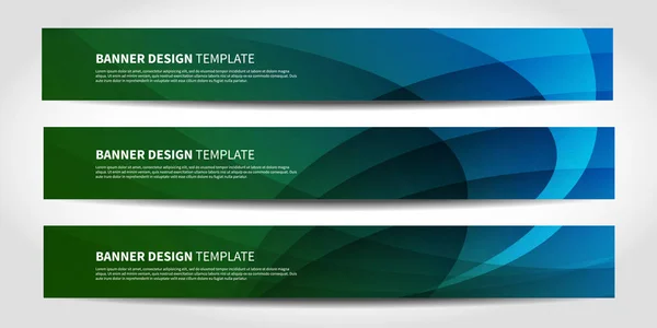 Vector banners met abstracte geometrische achtergrond. Website headers — Stockvector