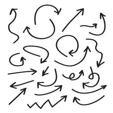 Ok izi simgeleri. Sarkık ok işaretleri koleksiyonu