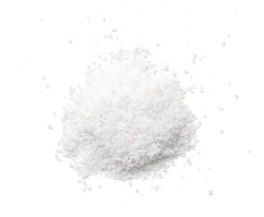 Salt Isolated on White Background. Top View clipart