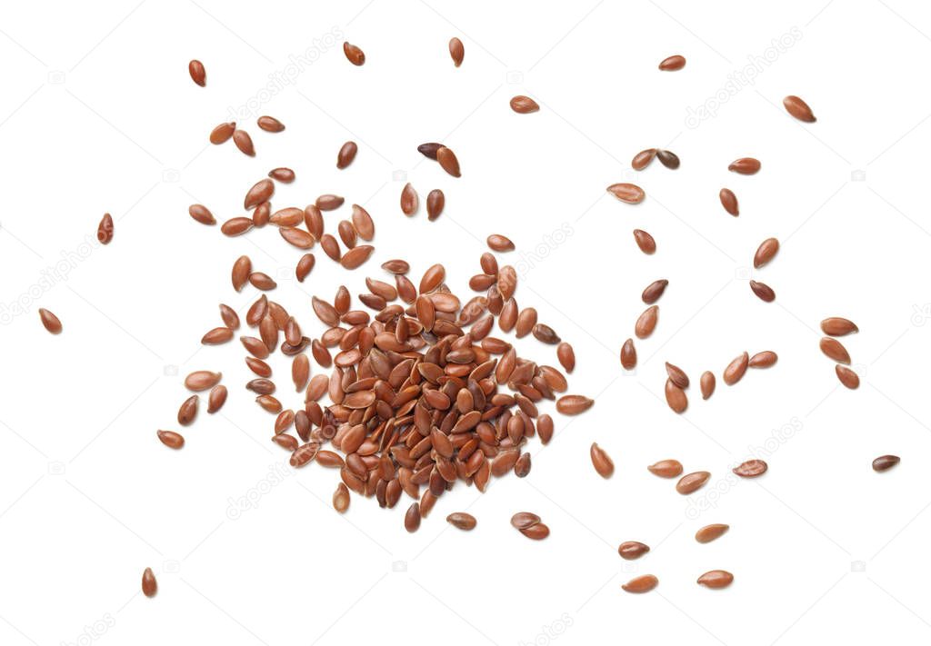 Linseeds Isolated On White Background