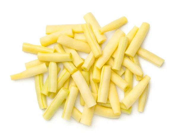 Fagioli gialli isolati su sfondo bianco — Foto Stock