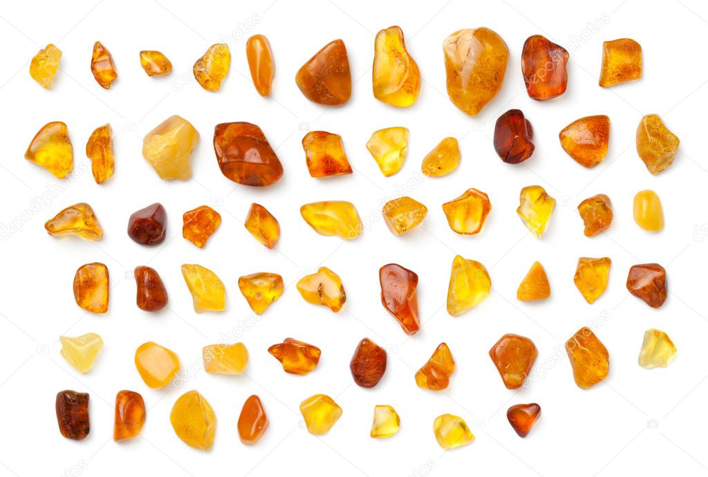 Amber Isolated On White Background