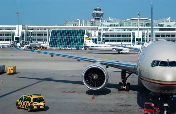 Munich Alemanha Junho 2019 Aeroporto Munique Muc Dos Maiores Aeroportos — Fotografia de Stock
