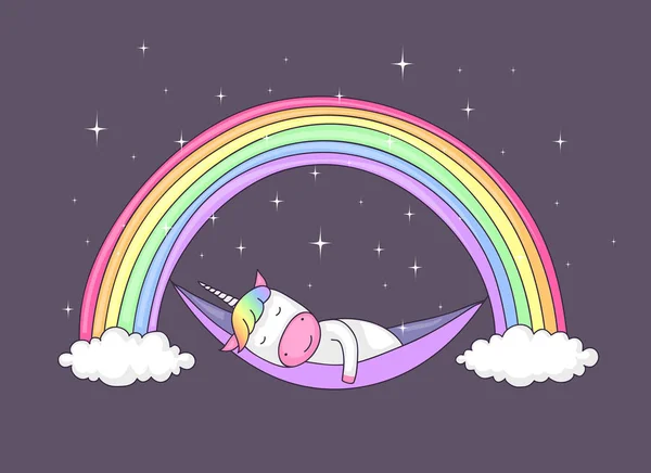 Unicornio durmiendo — Vector de stock