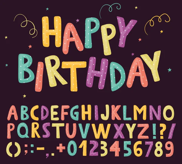 Alphabet coloré amusant — Image vectorielle