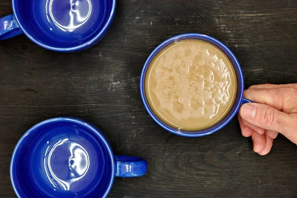 Ein Atelier Großaufnahme Einer Tasse Kaffee — Stockfoto