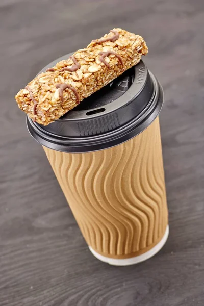 Una Foto Studio Una Tazza Caffè Asporto — Foto Stock