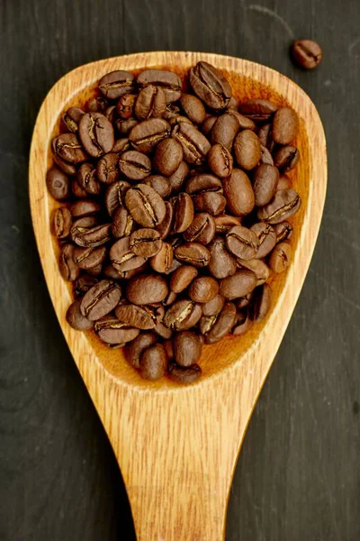 Close Studio Photo Roasted Coffee Beans — Stock Photo, Image