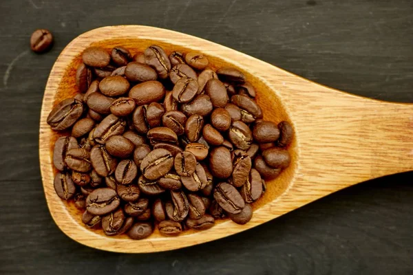 Close Studio Photo Roasted Coffee Beans — Stock Photo, Image