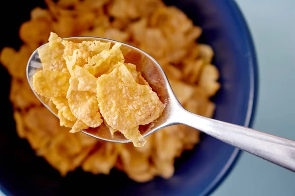 Una Foto Estudio Hojuelas Desayuno — Foto de Stock