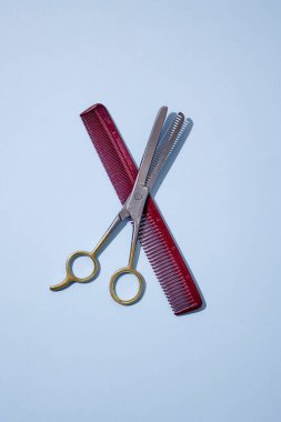 Kuaför makası stüdyo fotoğrafı.