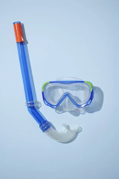 A studio photo of snorkling gear