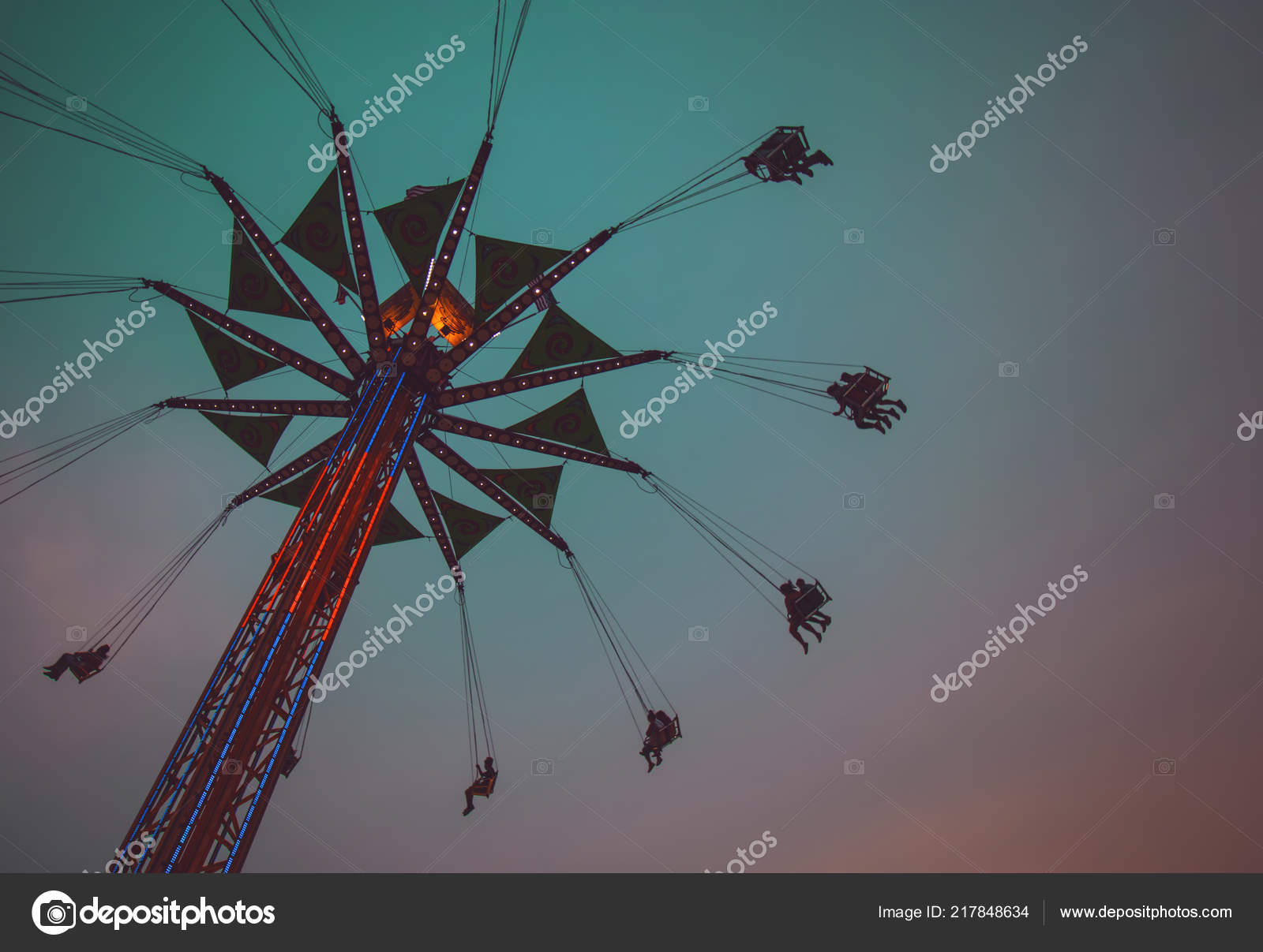 Fair Swing Ride Dusk Toned Retro Vintage Instagram Filter