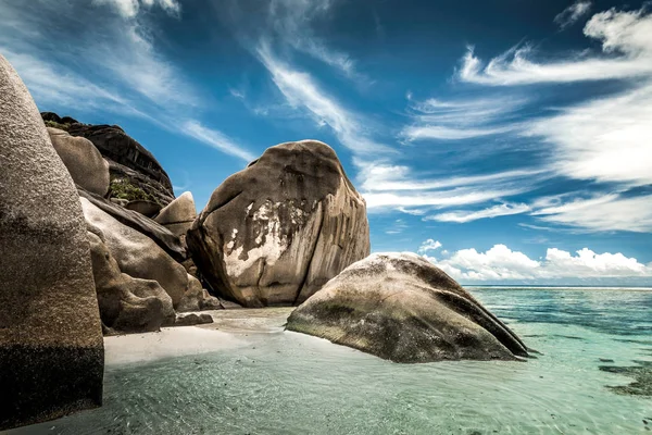 Belle Plage Anse Source Argent Praslin Seychelles — Photo