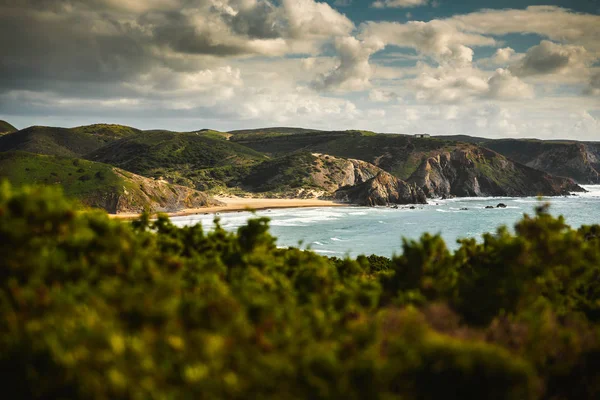 Bela Praia Deserto Portugal — Fotografia de Stock