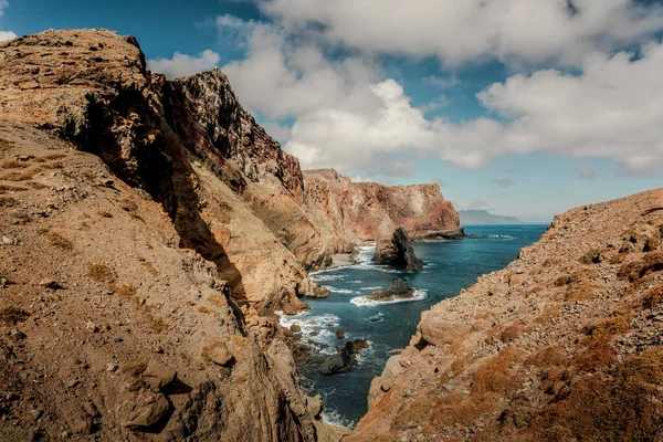 Piękny Widok Wyspę Madera Ponta Loureno Portugalia Ocean Góry Klifowe — Zdjęcie stockowe