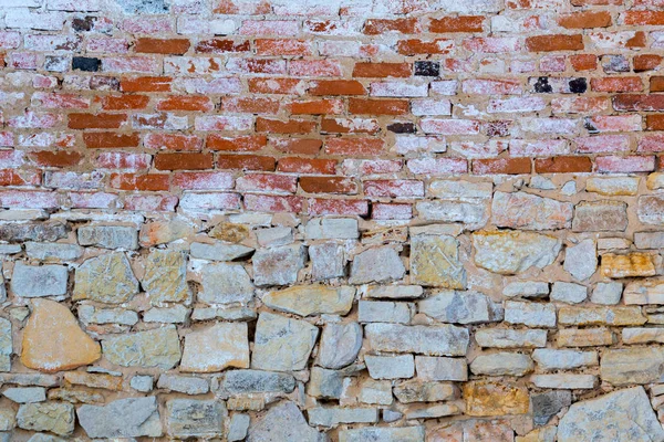 mixed used bricks and stone flat wall texture