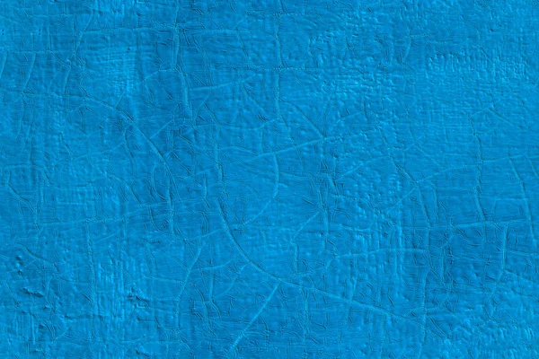 Gruby świeży niebieski olej farba na płaskiej powierzchni stali bez szwu tekstury ze starymi pęknięć pod nim — Zdjęcie stockowe